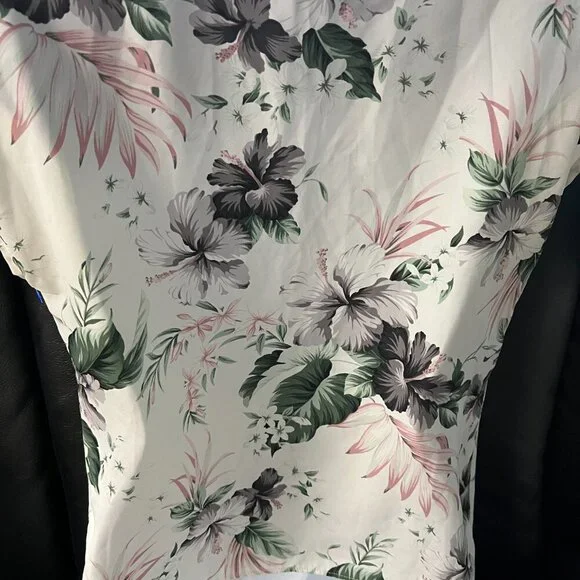 Sienna Sky Vintage La Cabana tropical flower Hawaiian style blouse - Picture 2 of 4